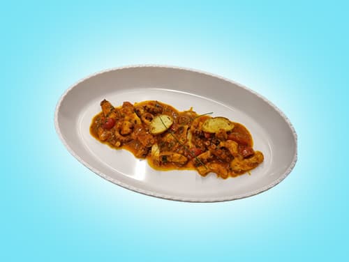 Oktapod me Salcë Pikante Oktapod me Salcë Pikante