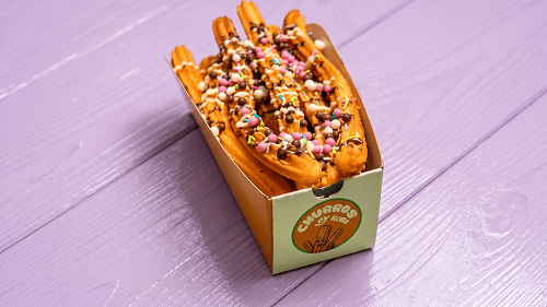 Churros me Skittles & Dekor çokollate Churros me Skittles & Dekor çokollate
