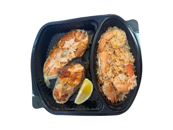 Salmon Zgare + Rizoto Karkaleci Salmon Zgare + Rizoto Karkaleci